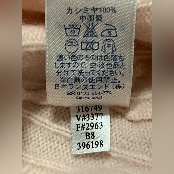 Lands End 100% Cashmere Turtleneck Cable Knit Sweater Womens Plus 2X Luxury Pink - Picture 6 of 11